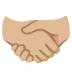 🤝🏼 handshake: medium-light skin tone display on Google